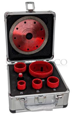Kit Diamante Perforación y Corte para Porcelánico, Mármol, Gres, Vidrio
